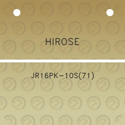 hirose-jr16pk-10s71