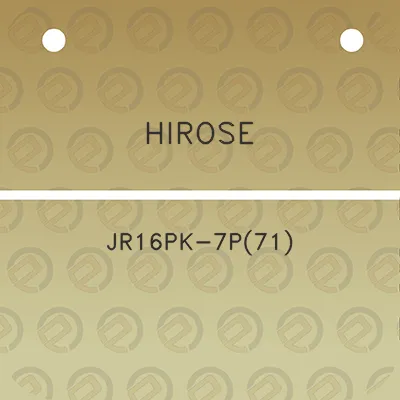 hirose-jr16pk-7p71