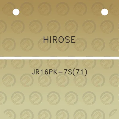 hirose-jr16pk-7s71