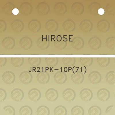 hirose-jr21pk-10p71