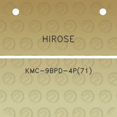 hirose-kmc-9bpd-4p71