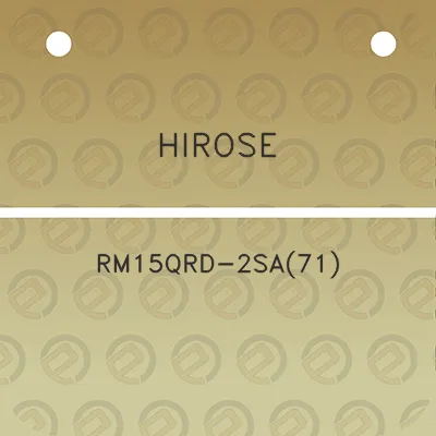 hirose-rm15qrd-2sa71