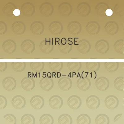 hirose-rm15qrd-4pa71