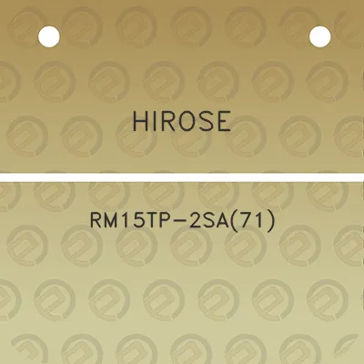 hirose-rm15tp-2sa71