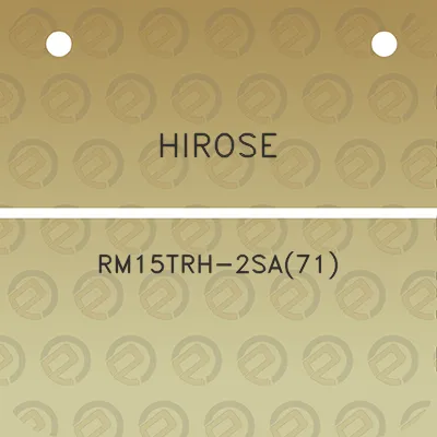 hirose-rm15trh-2sa71