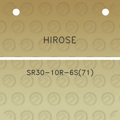 hirose-sr30-10r-6s71