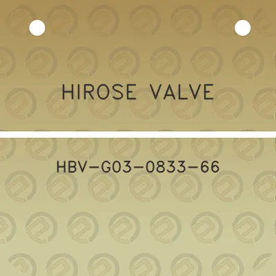 hirose-valve-hbv-g03-0833-66