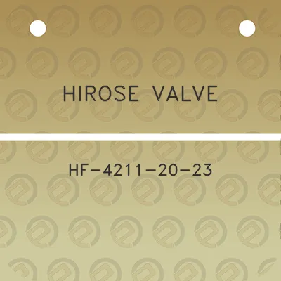 hirose-valve-hf-4211-20-23