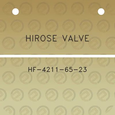 hirose-valve-hf-4211-65-23