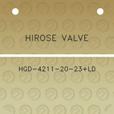 hirose-valve-hgd-4211-20-23ld