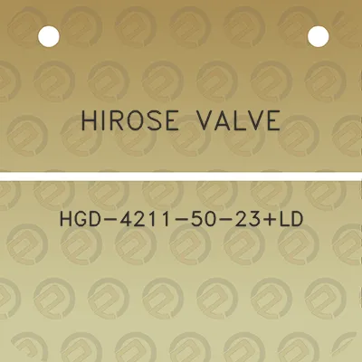 hirose-valve-hgd-4211-50-23ld