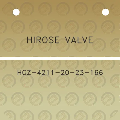 hirose-valve-hgz-4211-20-23-166