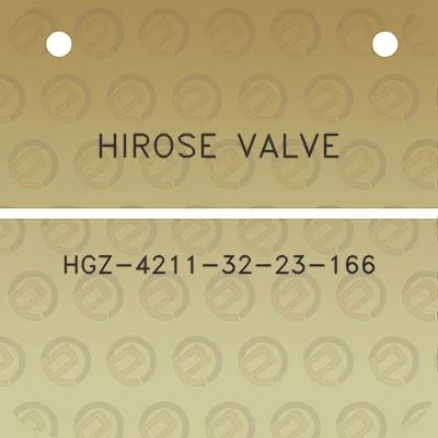 hirose-valve-hgz-4211-32-23-166