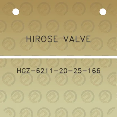 hirose-valve-hgz-6211-20-25-166