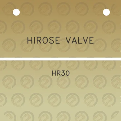 hirose-valve-hr30