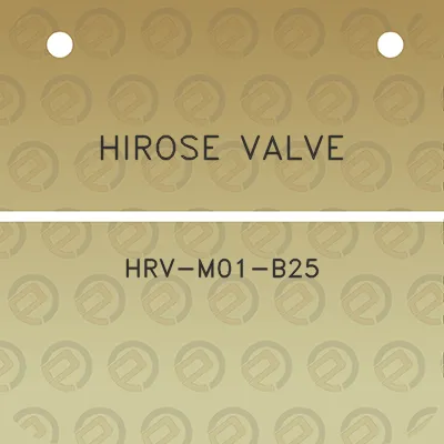 hirose-valve-hrv-m01-b25