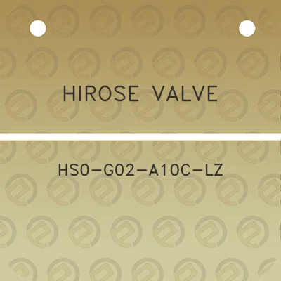 hirose-valve-hs0-g02-a10c-lz