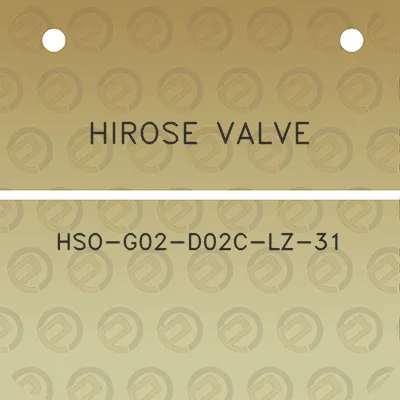 hirose-valve-hso-g02-d02c-lz-31