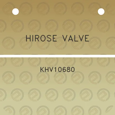 hirose-valve-khv10680