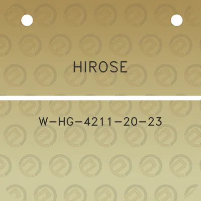 hirose-w-hg-4211-20-23