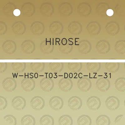 hirose-w-hs0-t03-d02c-lz-31