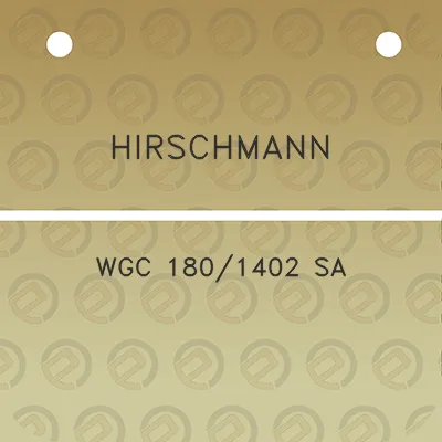 hirschmann-wgc-1801402-sa