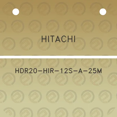 hitachi-hdr20-hir-12s-a-25m