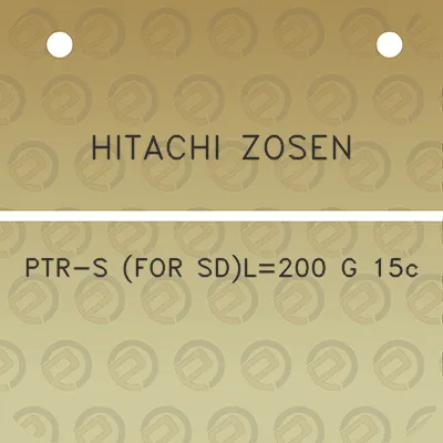 hitachi-zosen-ptr-s-for-sdl200-g-15c