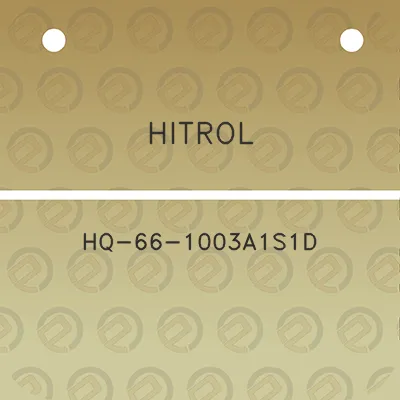 hitrol-hq-66-1003a1s1d