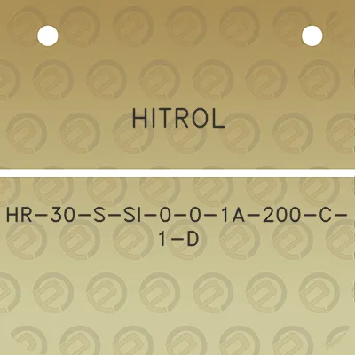 hitrol-hr-30-s-si-0-0-1a-200-c-1-d