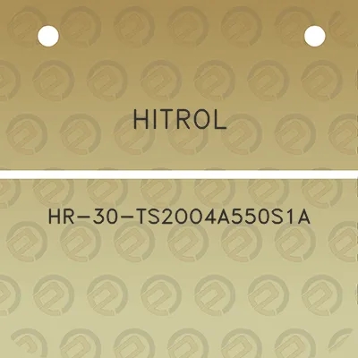 hitrol-hr-30-ts2oo4a550s1a