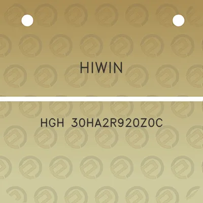 hiwin-hgh-30ha2r920z0c