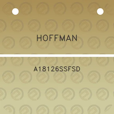 hoffman-a18126ssfsd