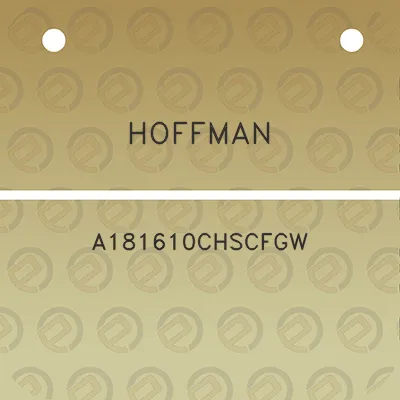 hoffman-a181610chscfgw