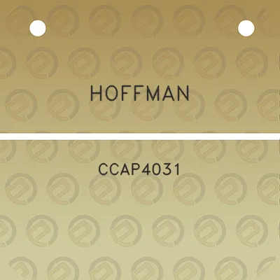 hoffman-ccap4031