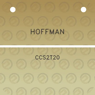 hoffman-ccs2t20