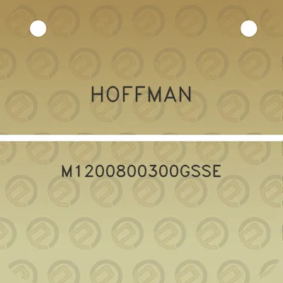 hoffman-m1200800300gsse