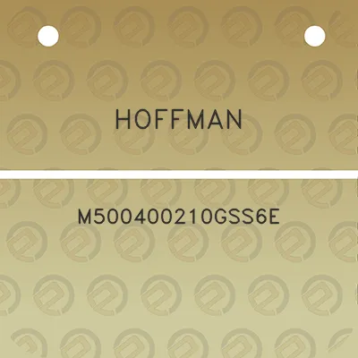 hoffman-m500400210gss6e