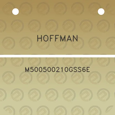 hoffman-m500500210gss6e