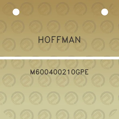 hoffman-m600400210gpe