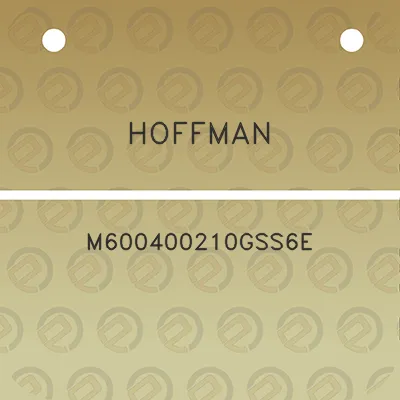 hoffman-m600400210gss6e