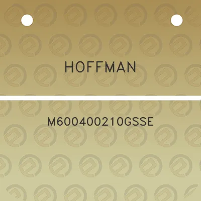 hoffman-m600400210gsse