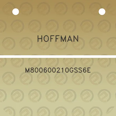 hoffman-m800600210gss6e