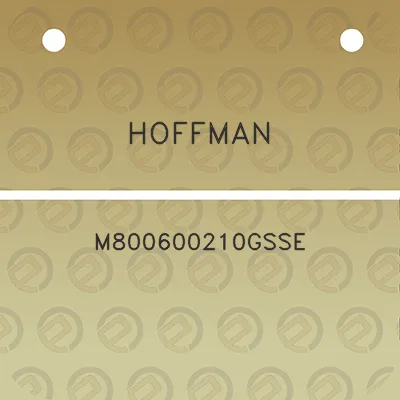 hoffman-m800600210gsse