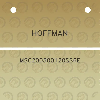 hoffman-msc200300120ss6e