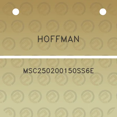 hoffman-msc250200150ss6e