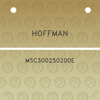 hoffman-msc300250200e