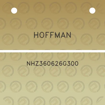 hoffman-nhz360626g300