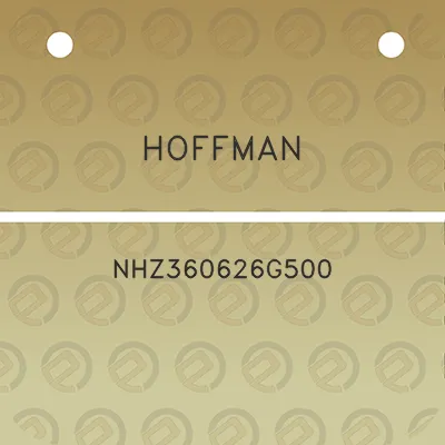 hoffman-nhz360626g500