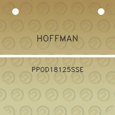 hoffman-ppod18125sse